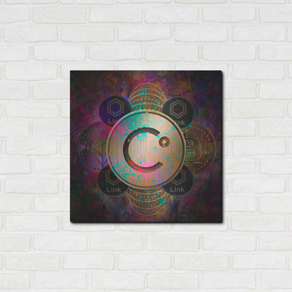 Luxe Metal Art 'CEL Celsius Network Crypto Pyramid,' Metal Wall Art,24x24