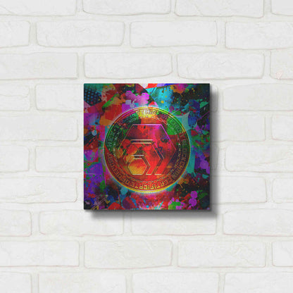 Luxe Metal Art 'HEX Crypto Color,' Metal Wall Art,12x12