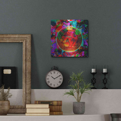 Luxe Metal Art 'HEX Crypto Color,' Metal Wall Art,12x12