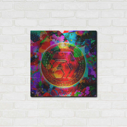Luxe Metal Art 'HEX Crypto Color,' Metal Wall Art,24x24