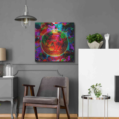 Luxe Metal Art 'HEX Crypto Color,' Metal Wall Art,24x24