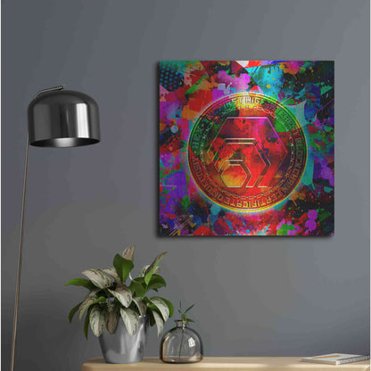 Luxe Metal Art 'HEX Crypto Color,' Metal Wall Art,24x24