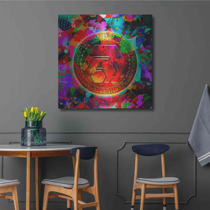 Luxe Metal Art 'HEX Crypto Color,' Metal Wall Art,36x36