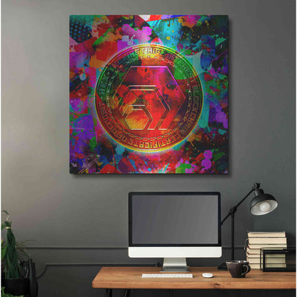 Luxe Metal Art 'HEX Crypto Color,' Metal Wall Art,36x36