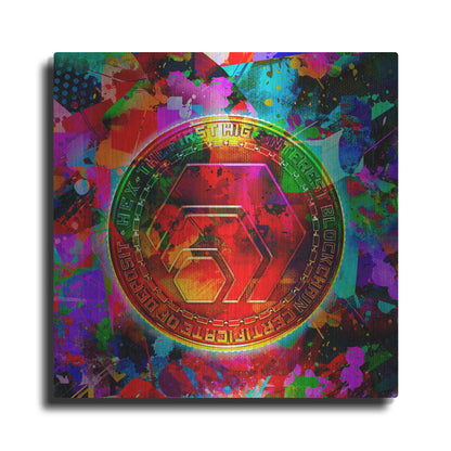 Luxe Metal Art 'HEX Crypto Color,' Metal Wall Art