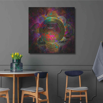 Luxe Metal Art 'HEX Crypto Pyramid,' Metal Wall Art,36x36