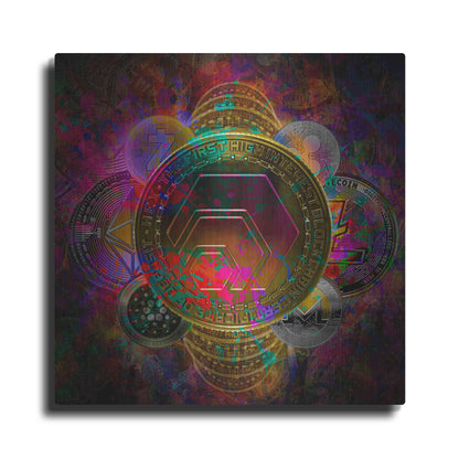 Luxe Metal Art 'HEX Crypto Pyramid,' Metal Wall Art