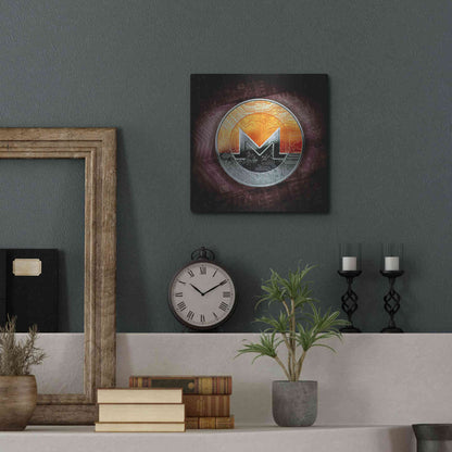 Luxe Metal Art 'XMR Monero Coin,' Metal Wall Art,12x12