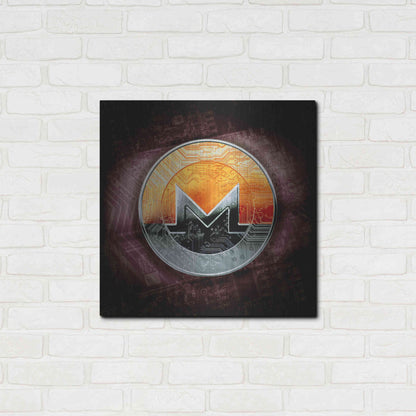 Luxe Metal Art 'XMR Monero Coin,' Metal Wall Art,24x24