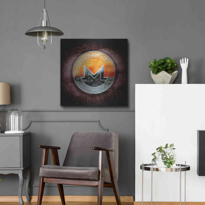 Luxe Metal Art 'XMR Monero Coin,' Metal Wall Art,24x24