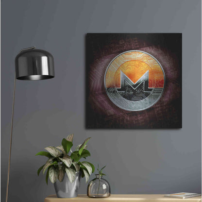 Luxe Metal Art 'XMR Monero Coin,' Metal Wall Art,24x24