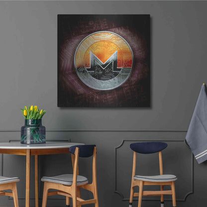 Luxe Metal Art 'XMR Monero Coin,' Metal Wall Art,36x36