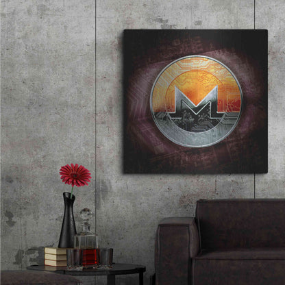 Luxe Metal Art 'XMR Monero Coin,' Metal Wall Art,36x36