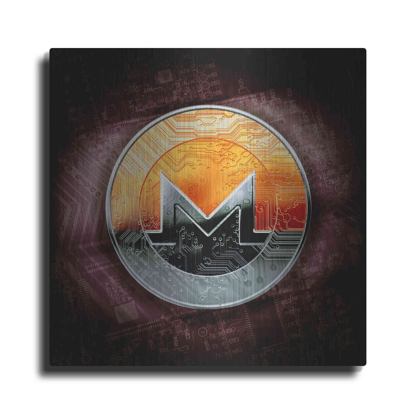 Luxe Metal Art 'XMR Monero Coin,' Metal Wall Art