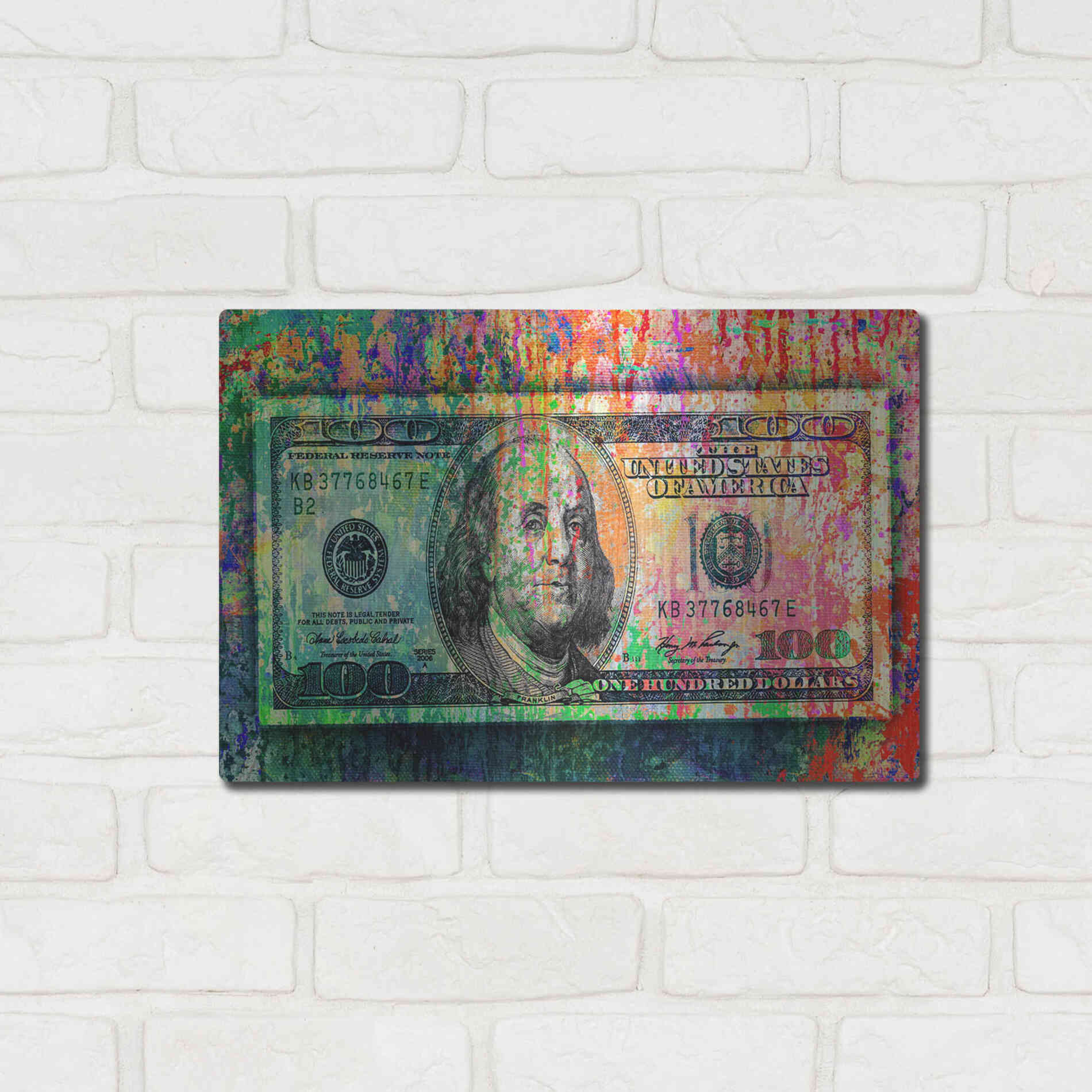 Luxe Metal Art 'Money Trail,' Metal Wall Art,16x12