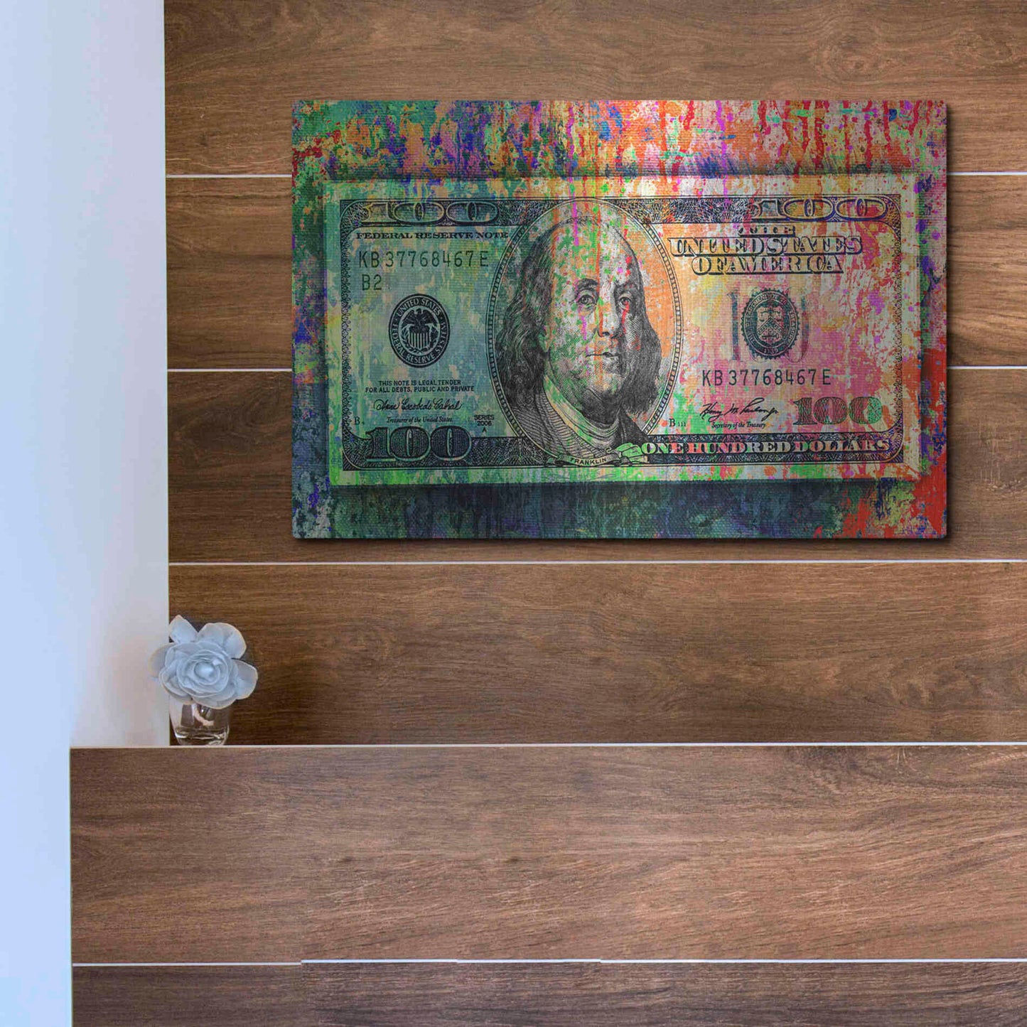 Luxe Metal Art 'Money Trail,' Metal Wall Art,16x12
