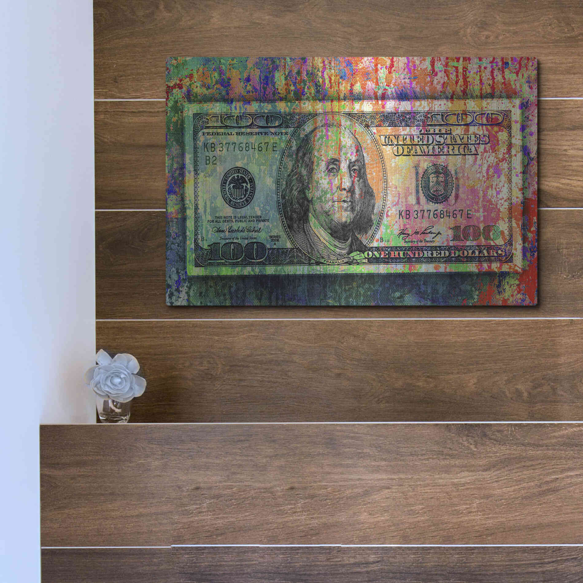 Luxe Metal Art 'Money Trail,' Metal Wall Art,16x12