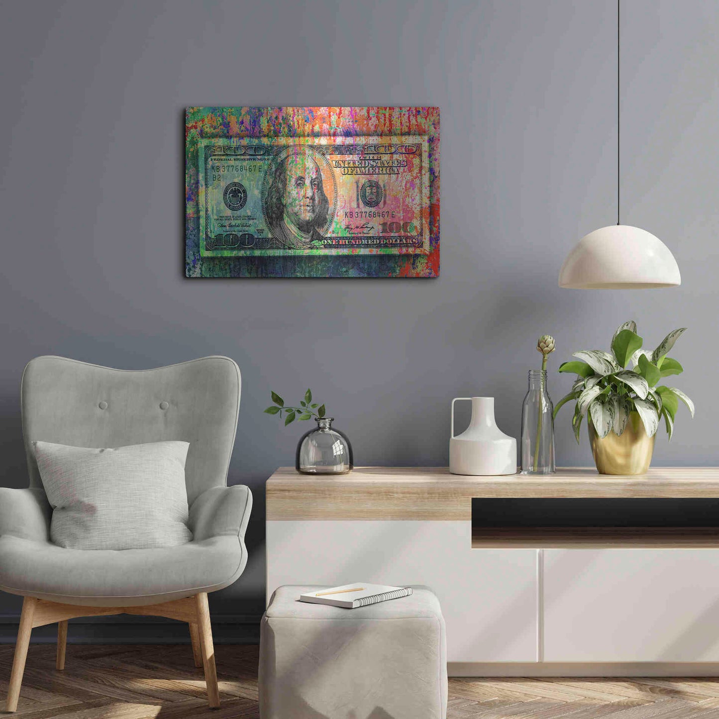 Luxe Metal Art 'Money Trail,' Metal Wall Art,24x16