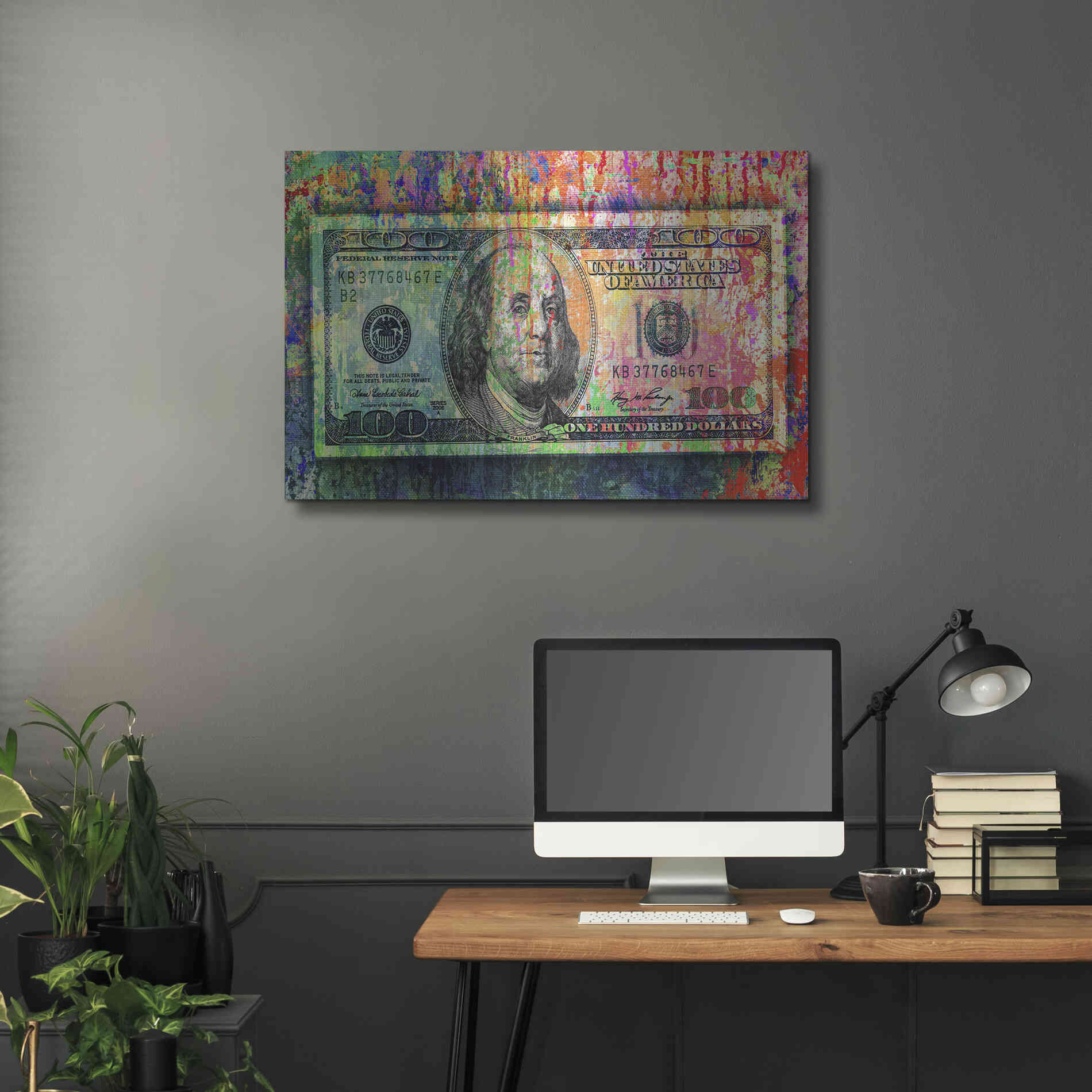 Luxe Metal Art 'Money Trail,' Metal Wall Art,36x24