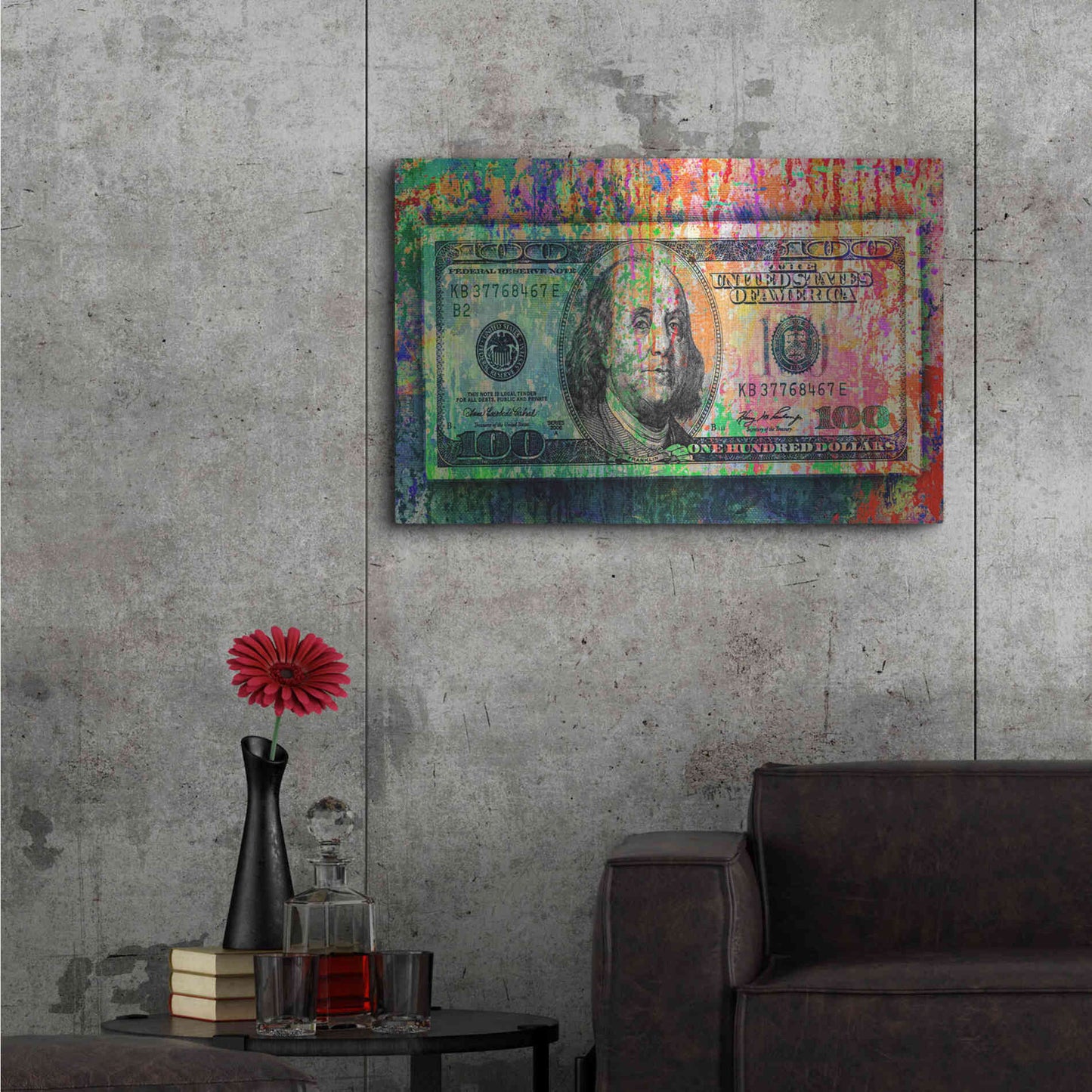 Luxe Metal Art 'Money Trail,' Metal Wall Art,36x24