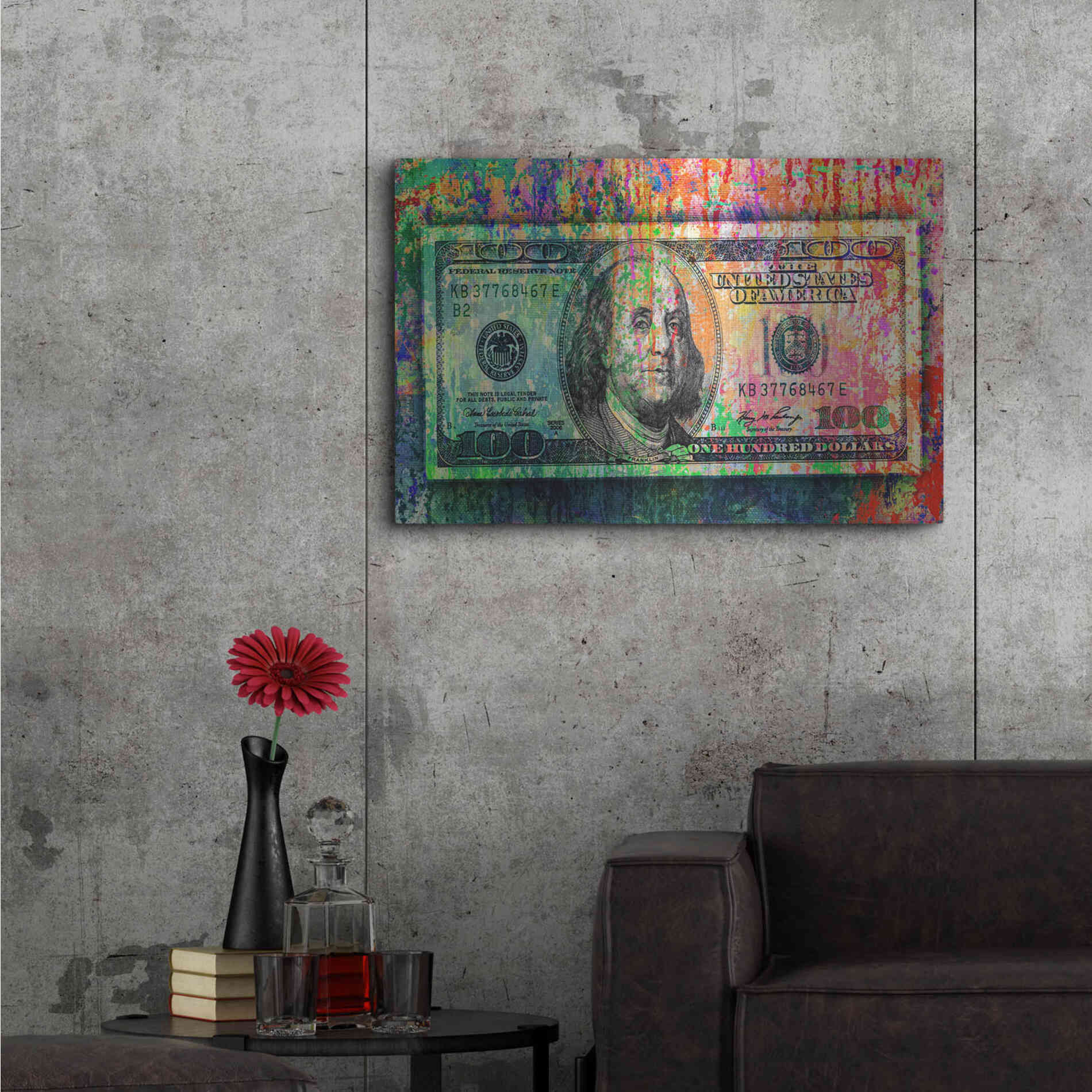 Luxe Metal Art 'Money Trail,' Metal Wall Art,36x24