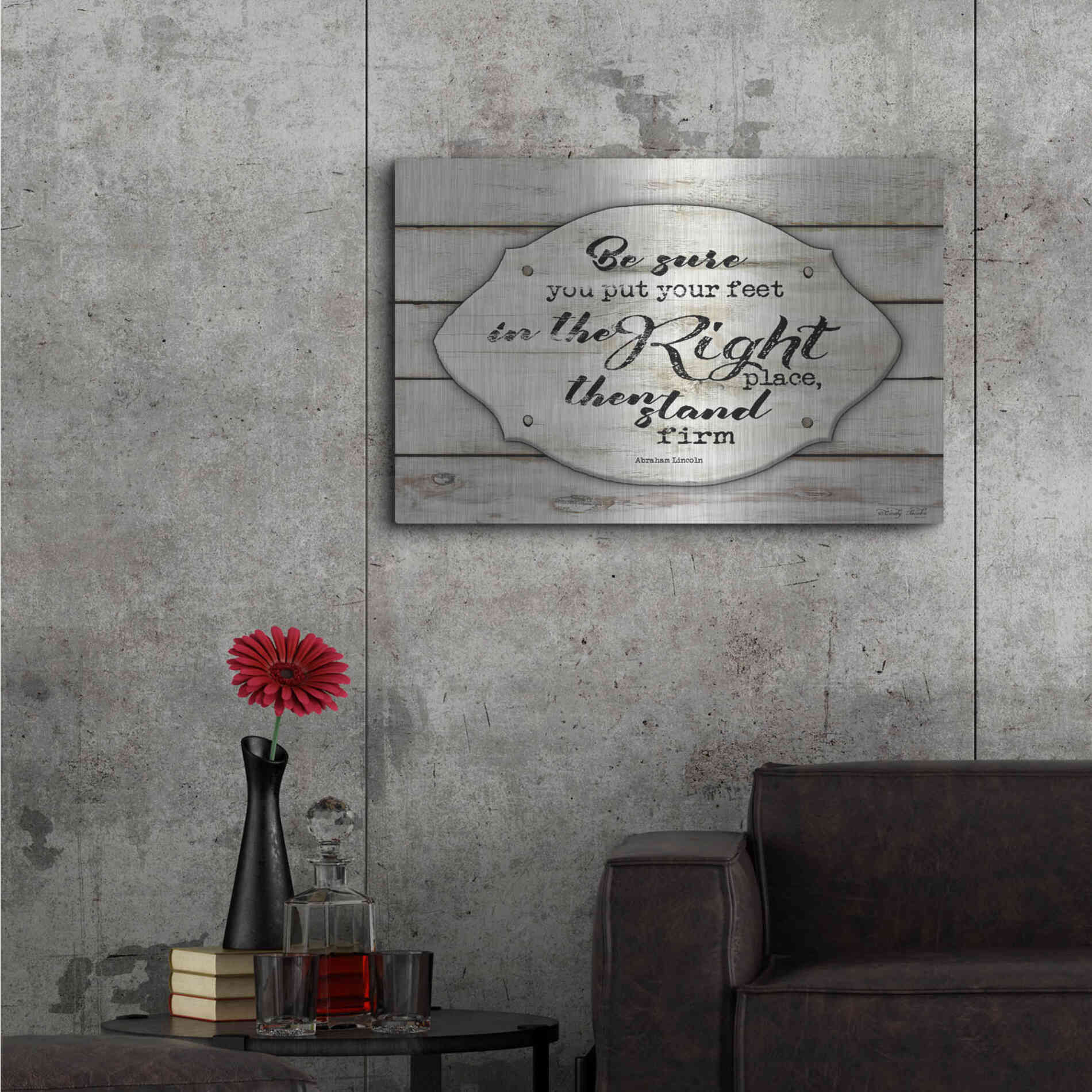 Luxe Metal Art 'Stand Firm' by Cindy Jacobs, Metal Wall Art,36x24
