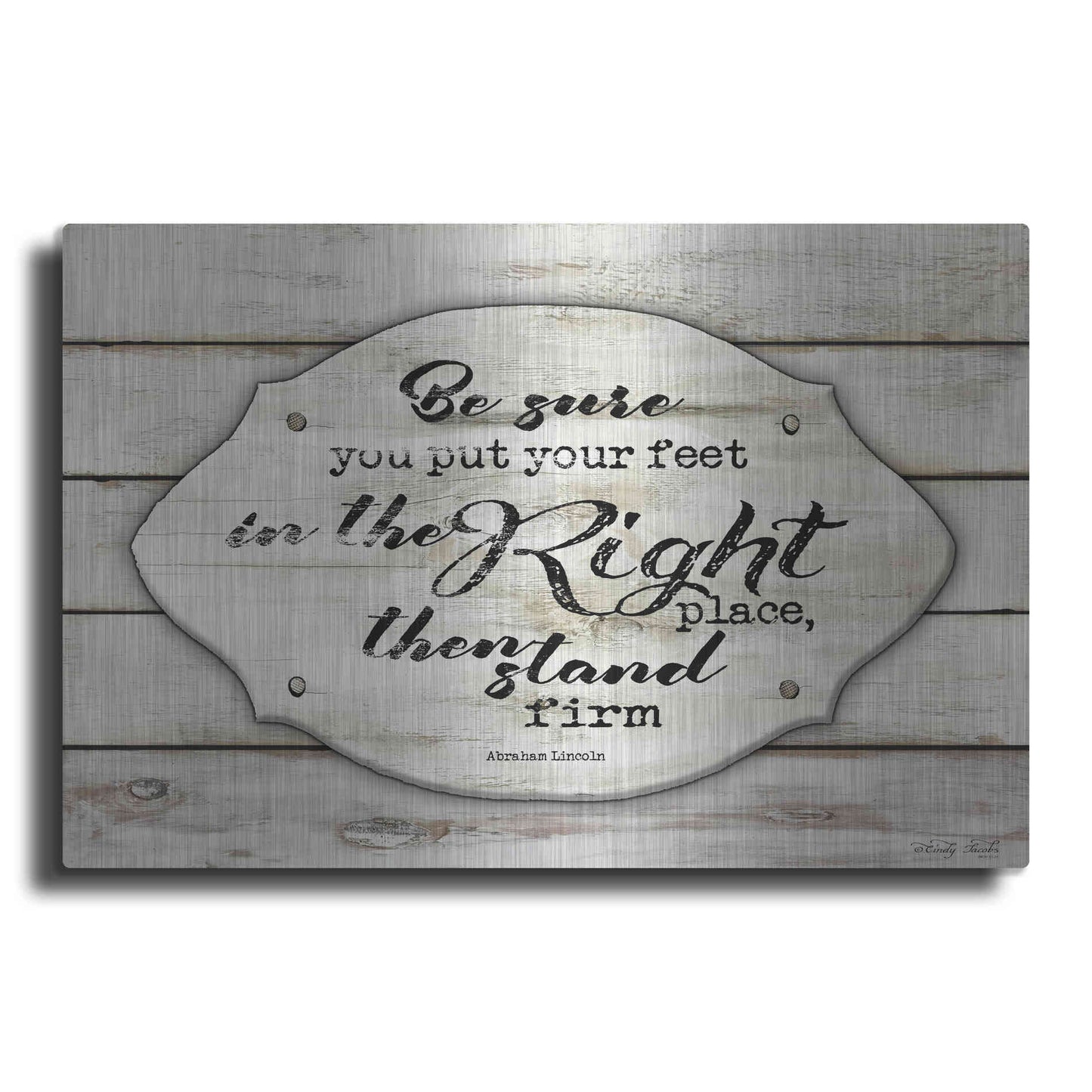Luxe Metal Art 'Stand Firm' by Cindy Jacobs, Metal Wall Art