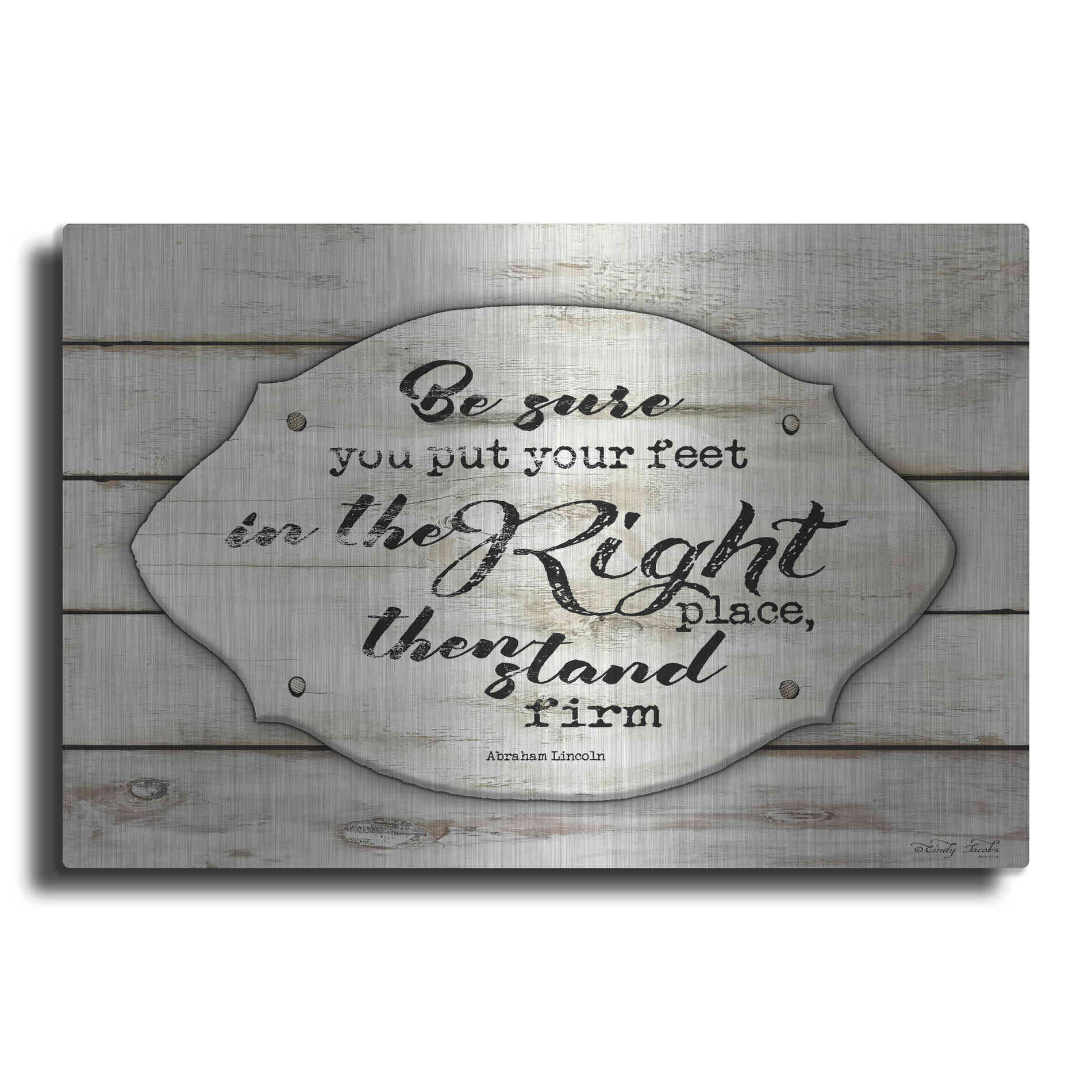 Luxe Metal Art 'Stand Firm' by Cindy Jacobs, Metal Wall Art