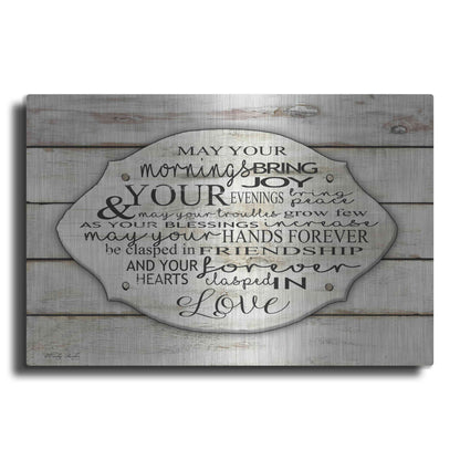 Luxe Metal Art 'May Your Morning Bring Joy' by Cindy Jacobs, Metal Wall Art