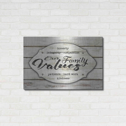 Luxe Metal Art 'Our Family Values' by Cindy Jacobs, Metal Wall Art,36x24