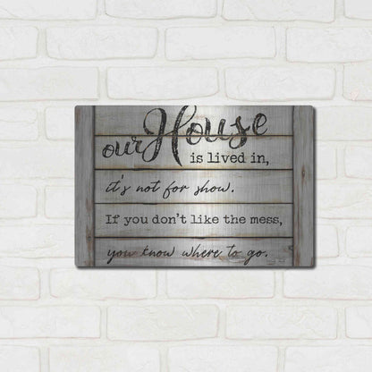 Luxe Metal Art 'Our House is Lived In' by Cindy Jacobs, Metal Wall Art,16x12