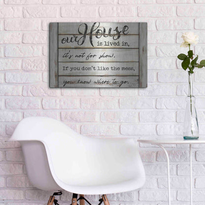 Luxe Metal Art 'Our House is Lived In' by Cindy Jacobs, Metal Wall Art,24x16