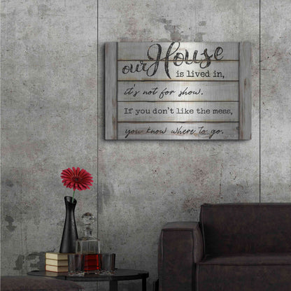 Luxe Metal Art 'Our House is Lived In' by Cindy Jacobs, Metal Wall Art,36x24