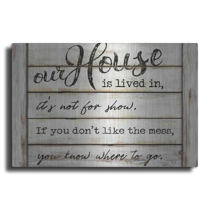 Luxe Metal Art 'Our House is Lived In' by Cindy Jacobs, Metal Wall Art