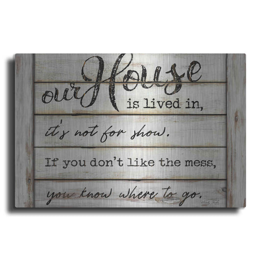 Luxe Metal Art 'Our House is Lived In' by Cindy Jacobs, Metal Wall Art