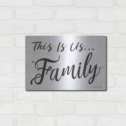 Luxe Metal Art 'This is us..Family' by Cindy Jacobs, Metal Wall Art,16x12