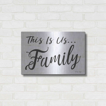 Luxe Metal Art 'This is us..Family' by Cindy Jacobs, Metal Wall Art,24x16
