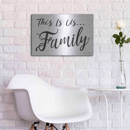 Luxe Metal Art 'This is us..Family' by Cindy Jacobs, Metal Wall Art,24x16