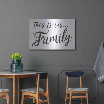 Luxe Metal Art 'This is us..Family' by Cindy Jacobs, Metal Wall Art,36x24