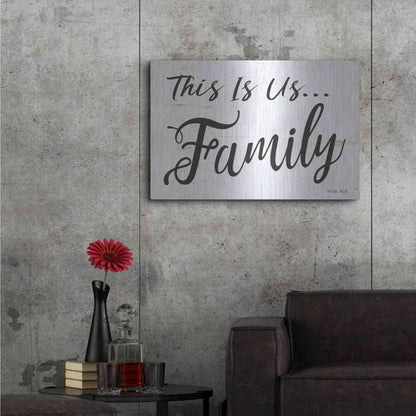 Luxe Metal Art 'This is us..Family' by Cindy Jacobs, Metal Wall Art,36x24