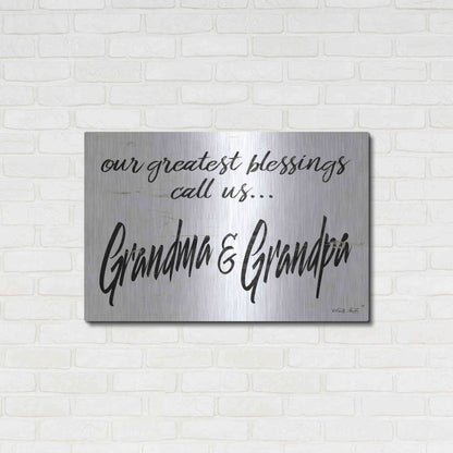 Luxe Metal Art 'Grandma & Grandpa' by Cindy Jacobs, Metal Wall Art,36x24