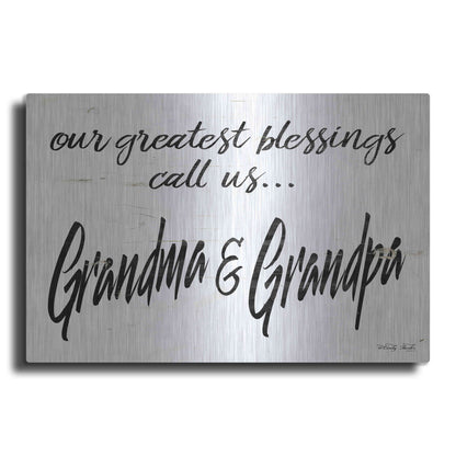 Luxe Metal Art 'Grandma & Grandpa' by Cindy Jacobs, Metal Wall Art