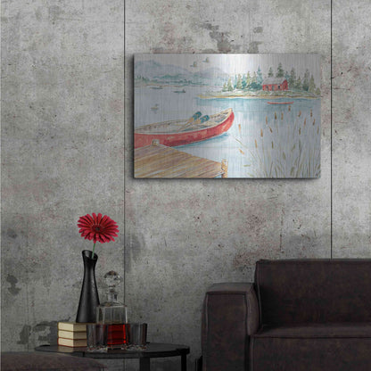 Luxe Metal Art 'Lake Moments I' by Daphne Brissonet, Metal Wall Art,36x24