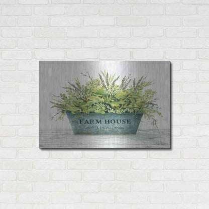 Luxe Metal Art 'Farmhouse Local' by Cindy Jacobs, Metal Wall Art,36x24