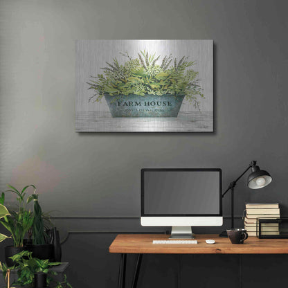 Luxe Metal Art 'Farmhouse Local' by Cindy Jacobs, Metal Wall Art,36x24