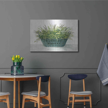 Luxe Metal Art 'Farmer's Market Vintage 1848' by Cindy Jacobs, Metal Wall Art,36x24