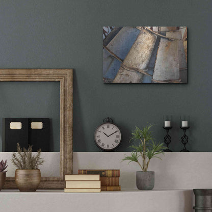 Luxe Metal Art 'Windmill Blades' by Cindy Jacobs, Metal Wall Art,16x12