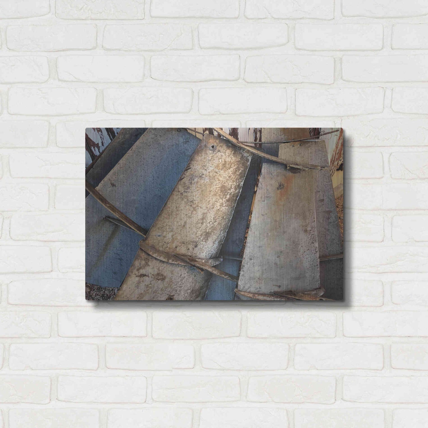 Luxe Metal Art 'Windmill Blades' by Cindy Jacobs, Metal Wall Art,24x16