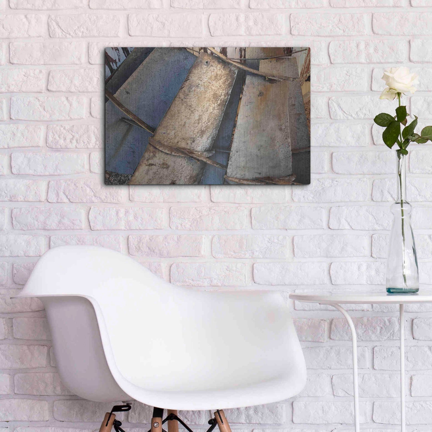 Luxe Metal Art 'Windmill Blades' by Cindy Jacobs, Metal Wall Art,24x16