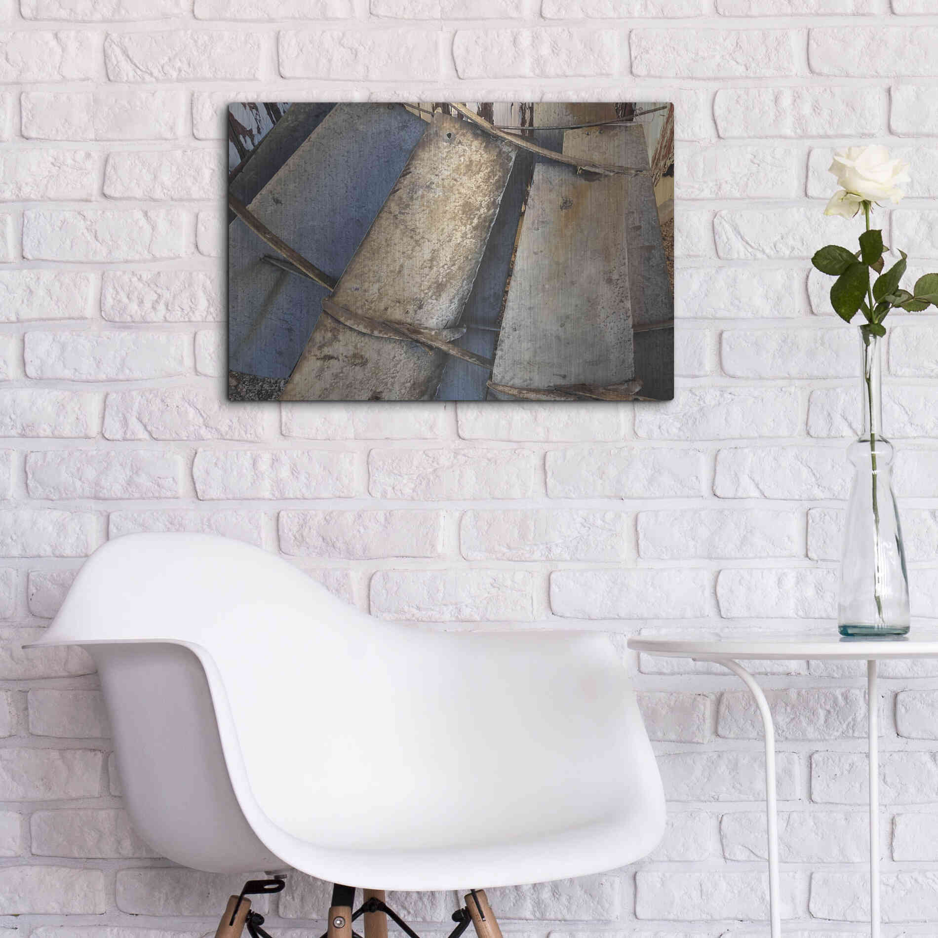 Luxe Metal Art 'Windmill Blades' by Cindy Jacobs, Metal Wall Art,24x16